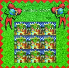 Hoja de estampillas Navidad 2007
