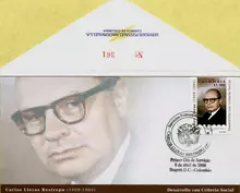Sobre de primer d&iacute;a Carlos Lleras Restrepo (1908-1994)