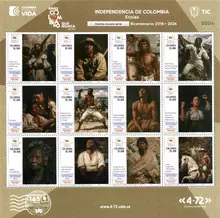 Estampillas Etnias 19a serie Bicentenario 2019-2024