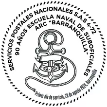 Matasello 90 an?os Escuela Naval