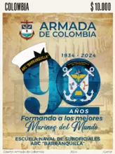 Estampilla 90 a&ntilde;os Escuela Naval