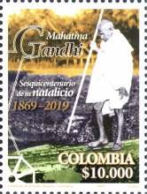 5. Mahatma Gandhi sesquicentenario de su natalicio 1869-2019. (6/05/2019)