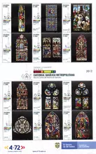 Hoja 12 estampillas Colección Vitrales Catedral Basílica de Manizales 