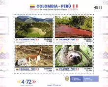 Estampillas Colombia-Perú 200 años