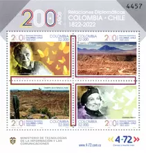 estampillas Colombia-Chile 200 años