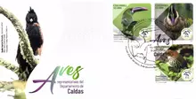 Sobre de primer d&iacute;a #2 Aves representativas Departamento de Caldas