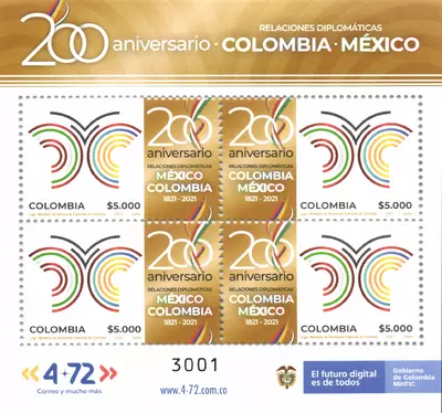 33 de 2021. Bicentenario de relaciones diplom&aacute;ticas Colombia - M&eacute;xico 1821- 2021. (20/12/2021)