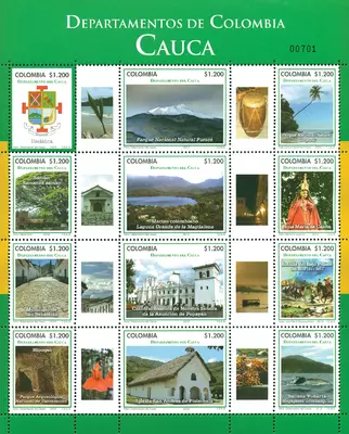 7 de 2012. Departamentos de Colombia Cauca. (24/07/2012)
