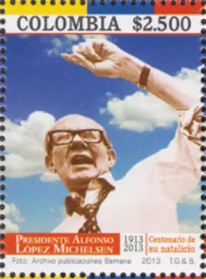 9 de 2013. Presidente Alfonso L&oacute;pez Michelsen centenario de su natalicio 1913-2013. (6/11/2013)