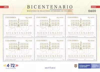 5 de 2021. Bicentenario del Ministerio de Relaciones Exteriores de Colombia 1821-2021. (29/04/2021)