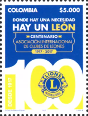 17 de 2017. Centenario Asociaci&oacute;n Internacional de Clubes de Leones 1917-2017. (30/10/2017)