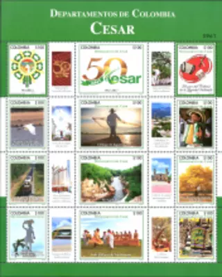 5 de 2017. Departamentos de Colombia Cesar. (27/04/2017)