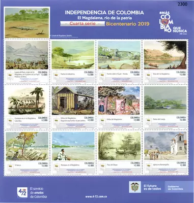 17 de 2020. El Magdalena, r&iacute;o de la patria Cuarta serie Bicentenario 2019-2023 Independencia de Colombia. (15/10/2020)