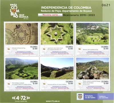 15 de 2021. Reducto de Paya, departamento de Boyac&aacute; novena serie Bicentenario 2019-2023 Independencia de Colombia. (05/08/2021)