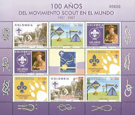 4 de 2007. 100 a&ntilde;os del movimiento Scout en el mundo (1907-2007). (26/06/2007)