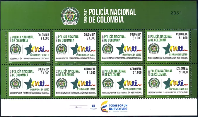 Policía Nacional de Colombia 126 años 1891-2017. (7/12/2017)