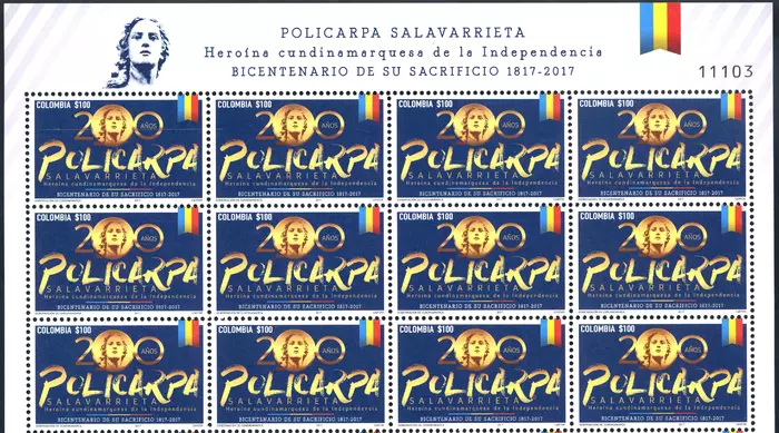 13 de 2017. Policarpa Salavarrieta Bicentenario de su Sacrificio 1817-2017. (14/09/2017)