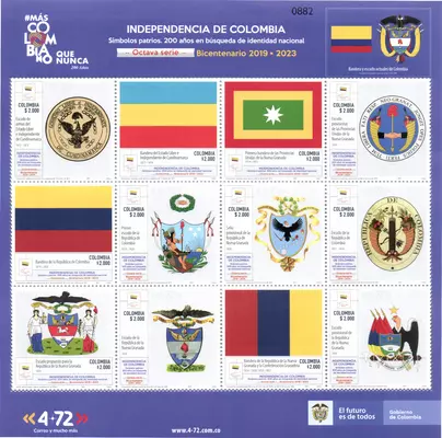 14. Símbolos patrios, 200 años en búsqueda de identidad nacional octava serie Bicentenario 2019-2023 Independencia de Colombia. (05/08/2021)